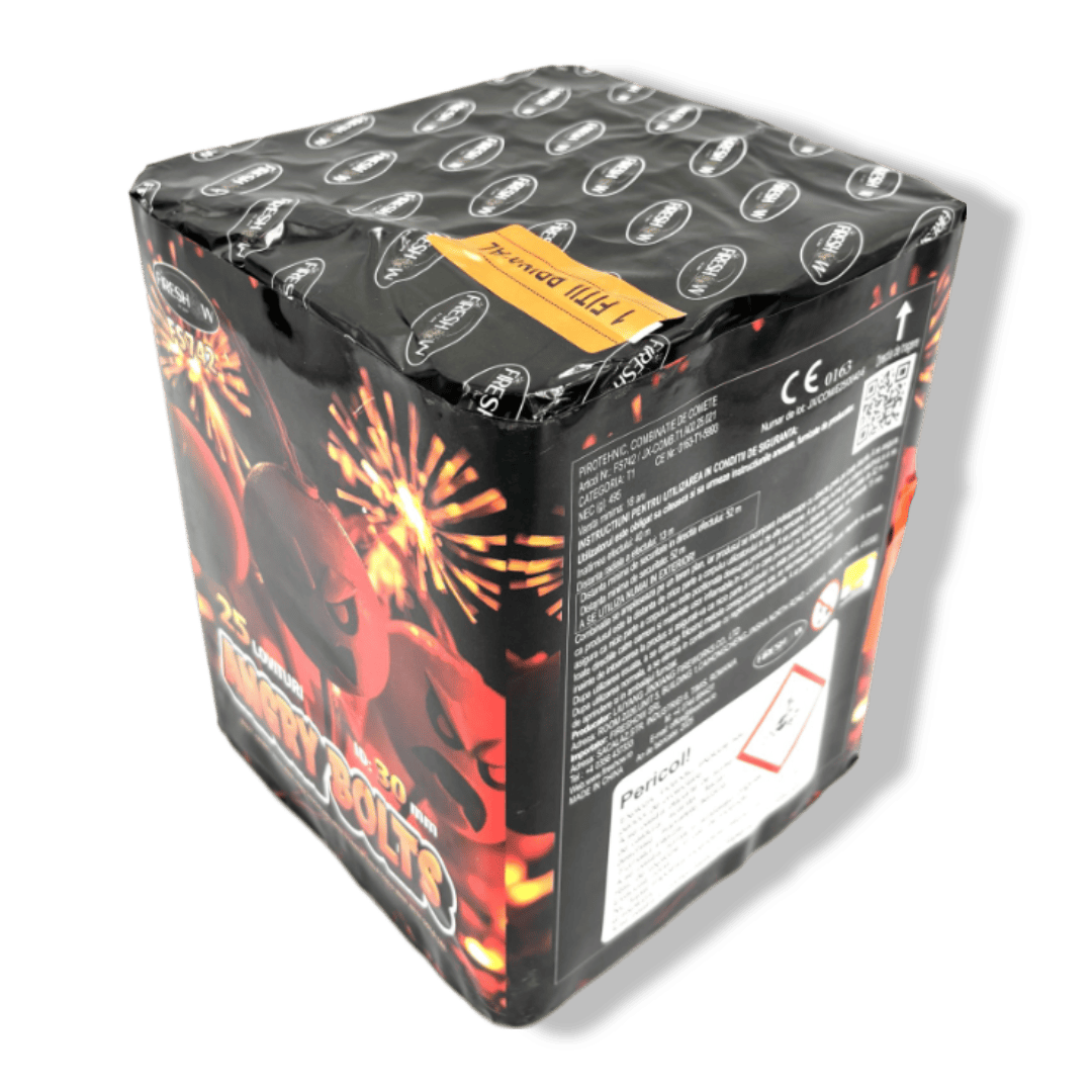 baterie de artificii angry bolts 25 focuri 30mm